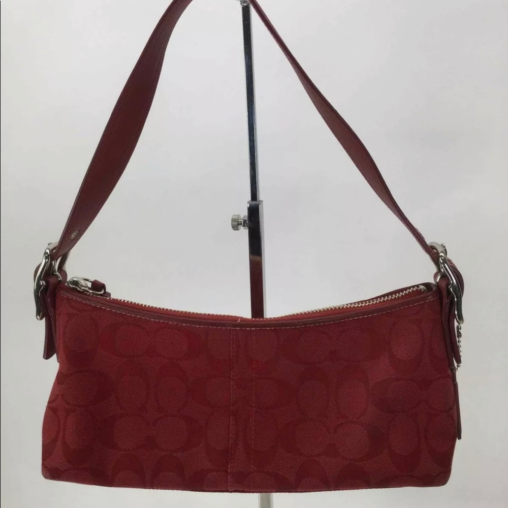 Authentic red cc coach pochette shoulder bag